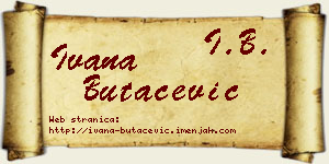 Ivana Butačević vizit kartica